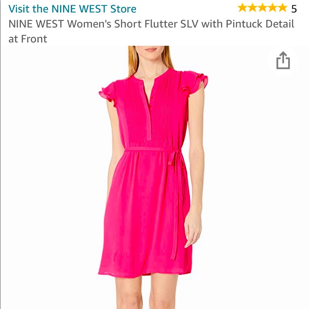 Vibrant pink flirty dress